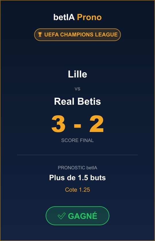Coupon gagnant, Plus de 1.5 buts