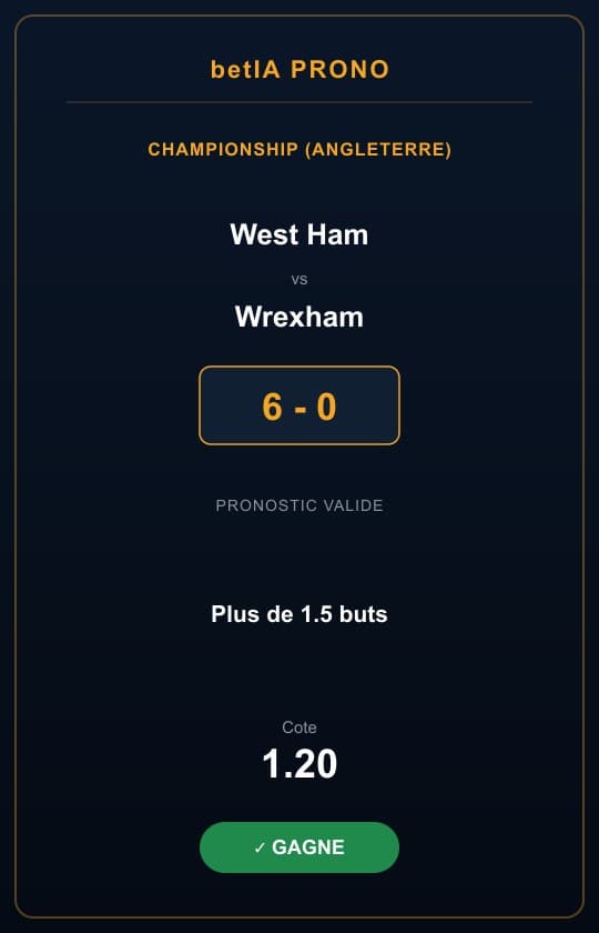 Coupon gagnant, Plus de 1.5 buts